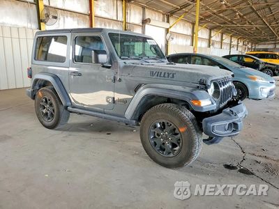 Czwarte zdjęcie samochodu z boku: 2020 JEEP WRANGLER SPORT VIN:1C4GJXAGXLW350723 - miniatura