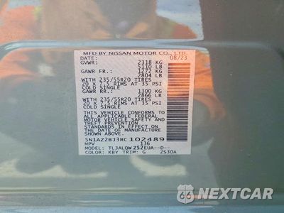Zdjęcie 14 z 14 samochodu: 2024 NISSAN MURANO SV VIN:5N1AZ2BJ3RC102489 - miniatura