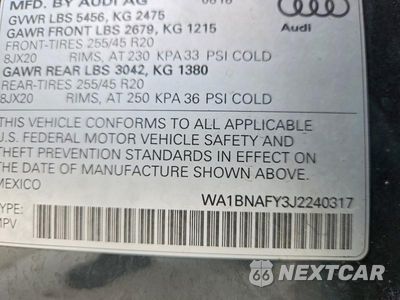 Zdjęcie 13 z 13 samochodu: 2018 AUDI Q5 PREMIUM PLUS VIN:WA1BNAFY3J2240317 - miniatura