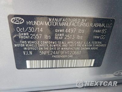 Zdjęcie 12 z 12 samochodu: 2015 HYUNDAI SONATA SE VIN:5NPE24AF9FH120661 - miniatura