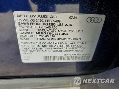Zdjęcie 14 z 14 samochodu: 2024 AUDI Q5 VIN:WA1EAAFY0R2136047 - miniatura