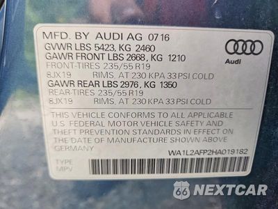 Zdjęcie 13 z 13 samochodu: 2017 AUDI Q5 PREMIUM PLUS VIN:WA1L2AFP2HA019182 - miniatura