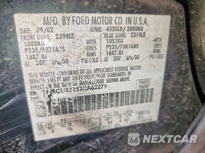 Zdjęcie 13 z 13 samochodu: 2003 FORD ESCAPE XLT VIN:1FMCU93153KA62279 - miniatura