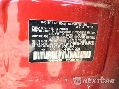 Zdjęcie 13 z 13 samochodu: 2015 SUBARU FORESTER 2.0XT TOURING VIN:JF2SJGUC2FH592399 - miniatura