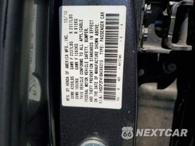 Zdjęcie 13 z 13 samochodu: 2011 HONDA ACCORD LXP VIN:1HGCP2F41BA066215 - miniatura