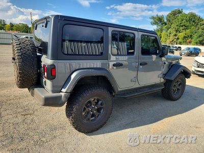 Trzecie zdjęcie samochodu z tyłu: 2021 JEEP WRANGLER UNLIMITED SPORT VIN:1C4HJXDN3MW741633 - miniatura