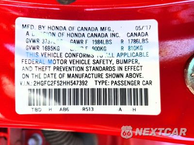 Zdjęcie 12 z 12 samochodu: 2017 HONDA CIVIC LX VIN:2HGFC2F52HH547392 - miniatura