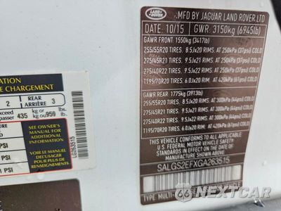 Zdjęcie 13 z 13 samochodu: 2016 LAND ROVER RANGE ROVER SUPERCHARGED VIN:SALGS2EFXGA263515 - miniatura