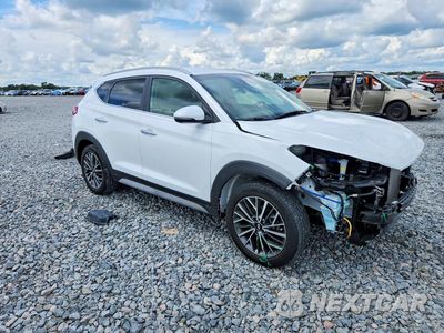 Czwarte zdjęcie samochodu z boku: 2021 HYUNDAI TUCSON LIMITED VIN:KM8J33AL2MU292329 - miniatura