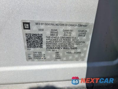 Zdjęcie 13 z 13 samochodu: 2019 CHEVROLET EQUINOX LS VIN:2GNAXHEV3K6176495 - miniatura