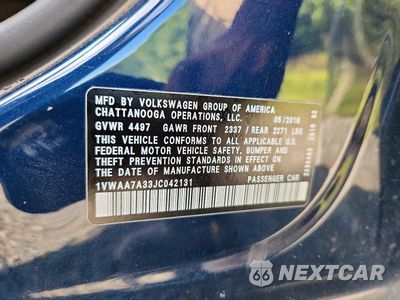 Zdjęcie 13 z 13 samochodu: 2018 VOLKSWAGEN PASSAT S VIN:1VWAA7A33JC042131 - miniatura