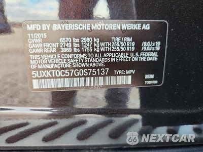 Zdjęcie 12 z 12 samochodu: 2016 BMW X5 XDR40E VIN:5UXKT0C57G0S75137 - miniatura