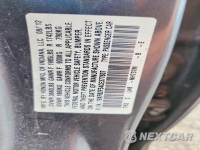 Zdjęcie 12 z 12 samochodu: 2012 HONDA CIVIC LX VIN:19XFB2F54CE377607 - miniatura