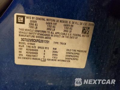 Zdjęcie 13 z 13 samochodu: 2015 GMC SIERRA K1500 SLT VIN:3GTU2VEC6FG261701 - miniatura