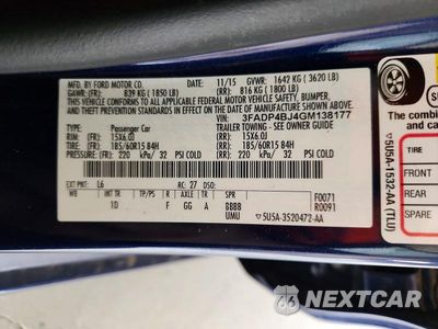 Zdjęcie 13 z 13 samochodu: 2016 FORD FIESTA SE VIN:3FADP4BJ4GM138177 - miniatura