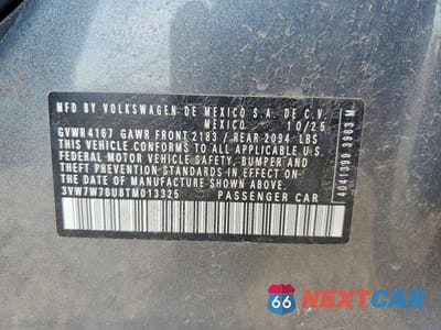 Zdjęcie 12 z 12 samochodu: 2026 VOLKSWAGEN JETTA SE VIN:3VW7W7BU8TM013325 - miniatura