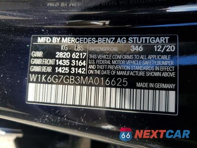 Zdjęcie 13 z 13 samochodu: 2021 MERCEDES-BENZ S 580 4MATIC VIN:W1K6G7GB3MA016625 - miniatura