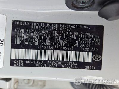 Zdjęcie 13 z 13 samochodu: 2023 TOYOTA CAMRY SE VIN:4T1G11AK9PU185634 - miniatura