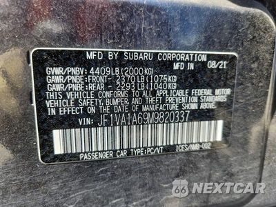 Zdjęcie 12 z 12 samochodu: 2021 SUBARU WRX VIN:JF1VA1A69M9820337 - miniatura