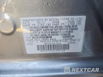 Zdjęcie 13 z 13 samochodu: 2017 NISSAN VERSA 1.6 S PLUS VIN:3N1CN7APXHL890768 - miniatura