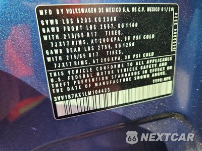 Zdjęcie 13 z 13 samochodu: 2020 VOLKSWAGEN TIGUAN S VIN:3VV1B7AX1LM104423 - miniatura