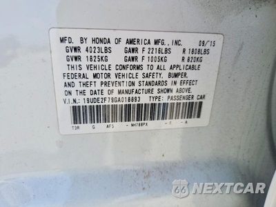 Zdjęcie 13 z 13 samochodu: 2016 ACURA ILX PREMIUM VIN:19UDE2F79GA018893 - miniatura