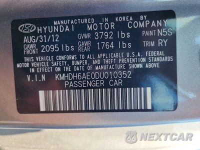 Zdjęcie 13 z 13 samochodu: 2013 HYUNDAI ELANTRA COUPE SE VIN:KMHDH6AE0DU010352 - miniatura
