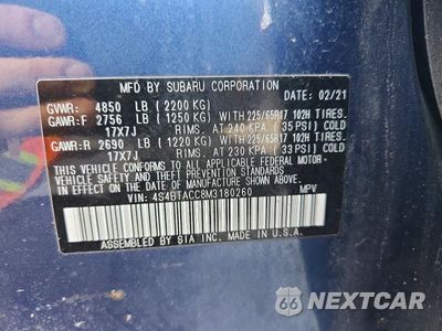 Zdjęcie 13 z 13 samochodu: 2021 SUBARU OUTBACK PREMIUM VIN:4S4BTACC8M3180260 - miniatura