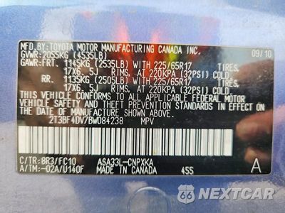 Zdjęcie 13 z 13 samochodu: 2011 TOYOTA RAV4 BASE VIN:2T3BF4DV7BW084238 - miniatura