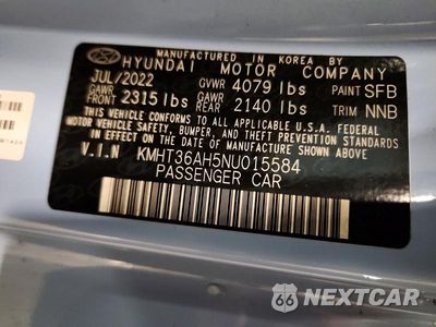 Zdjęcie 12 z 12 samochodu: 2022 HYUNDAI VELOSTER N BASE VIN:KMHT36AH5NU015584 - miniatura