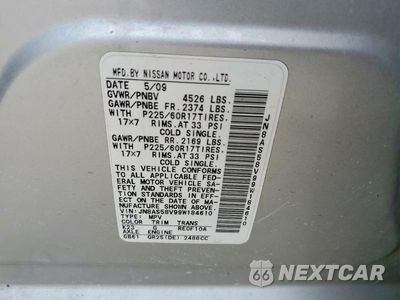 Zdjęcie 13 z 13 samochodu: 2009 NISSAN ROGUE S VIN:JN8AS58V99W184610 - miniatura
