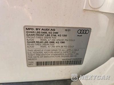 Zdjęcie 14 z 14 samochodu: 2022 AUDI Q5 PREMIUM PLUS 45 VIN:WA1EAAFY2N2028281 - miniatura