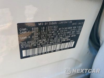 Zdjęcie 13 z 13 samochodu: 2022 SUBARU ASCENT TOURING VIN:4S4WMARD1N3435377 - miniatura