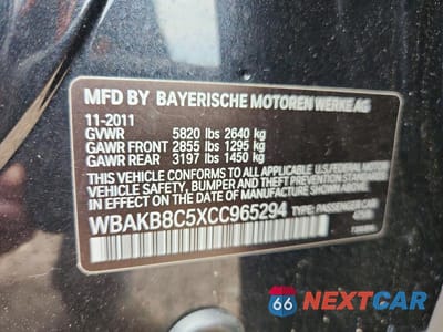 Zdjęcie 12 z 12 samochodu: 2012 BMW 750 LI VIN:WBAKB8C5XCC965294 - miniatura