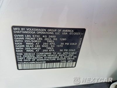 Zdjęcie 13 z 13 samochodu: 2024 VOLKSWAGEN ATLAS SE VIN:1V2JR2CA8RC504235 - miniatura
