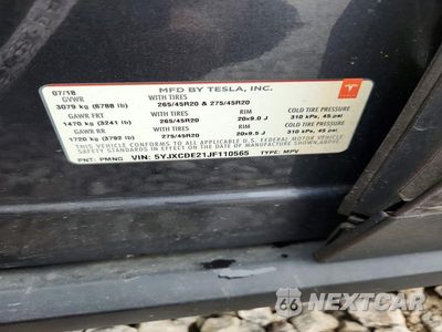 Zdjęcie 13 z 13 samochodu: 2018 TESLA MODEL X VIN:5YJXCDE21JF110565 - miniatura