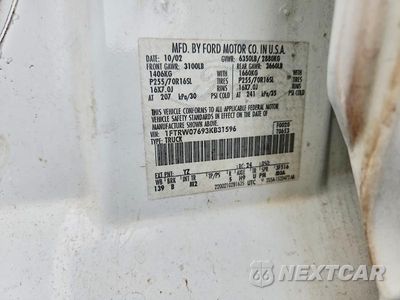 Zdjęcie 12 z 12 samochodu: 2003 FORD F150 SUPERCREW VIN:1FTRW07693KB31596 - miniatura
