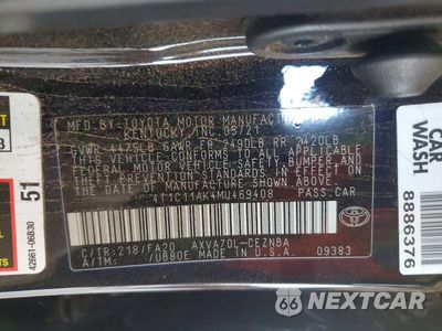 Zdjęcie 12 z 12 samochodu: 2021 TOYOTA CAMRY LE VIN:4T1C11AK4MU469408 - miniatura