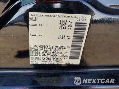 Zdjęcie 12 z 12 samochodu: 2022 NISSAN ALTIMA SR VIN:1N4BL4CV7NN308037 - miniatura
