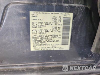 Zdjęcie 14 z 14 samochodu: 2011 NISSAN PATHFINDER S VIN:5N1AR1NB4BC632992 - miniatura