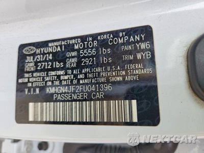 Zdjęcie 12 z 12 samochodu: 2015 HYUNDAI GENESIS 5.0L VIN:KMHGN4JF2FU041396 - miniatura