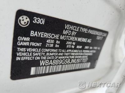 Zdjęcie 13 z 13 samochodu: 2018 BMW 330 I VIN:WBA8B9G58JNU97707 - miniatura
