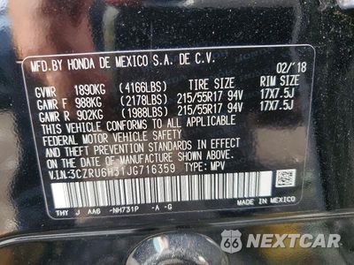 Zdjęcie 13 z 13 samochodu: 2018 HONDA HR-V LX VIN:3CZRU6H31JG716359 - miniatura