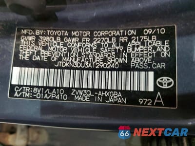 Zdjęcie 13 z 13 samochodu: 2010 TOYOTA PRIUS VIN:JTDKN3DU3A1290240 - miniatura