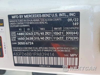 Zdjęcie 13 z 13 samochodu: 2023 MERCEDES-BENZ GLE COUPE AMG 53 4MATIC VIN:4JGFD6BB1PA839414 - miniatura