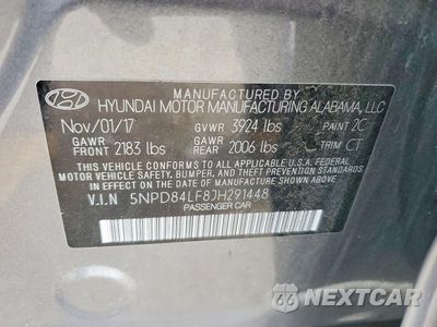 Zdjęcie 12 z 12 samochodu: 2018 HYUNDAI ELANTRA LIMITED VIN:5NPD84LF8JH291448 - miniatura