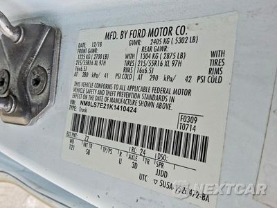 Zdjęcie 12 z 12 samochodu: 2019 FORD TRANSIT CONNECT XL VIN:NM0LS7E21K1410424 - miniatura