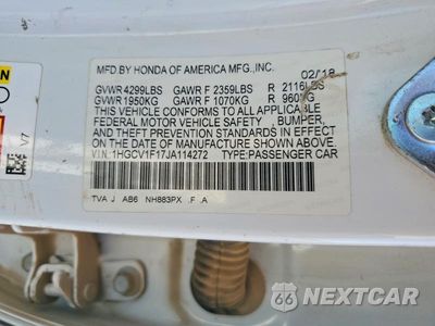 Zdjęcie 13 z 13 samochodu: 2018 HONDA ACCORD LX VIN:1HGCV1F17JA114272 - miniatura