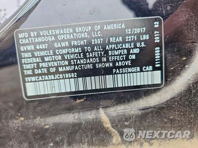 Zdjęcie 12 z 12 samochodu: 2018 VOLKSWAGEN PASSAT SEL PREMIUM VIN:1VWCA7A38JC019582 - miniatura