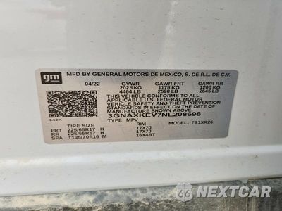 Zdjęcie 13 z 13 samochodu: 2022 CHEVROLET EQUINOX LT VIN:3GNAXKEV7NL208698 - miniatura